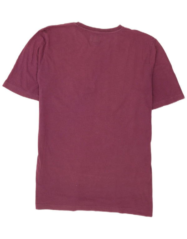 Kappa Herren Grafik T-Shirt Top XL Lila Baumwolle