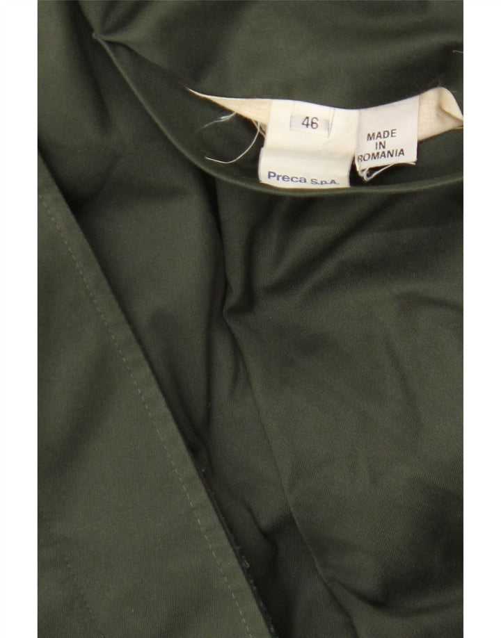 Vintage Damen Wende-Trenchcoat IT 46 Großes grün kariertes Polyester