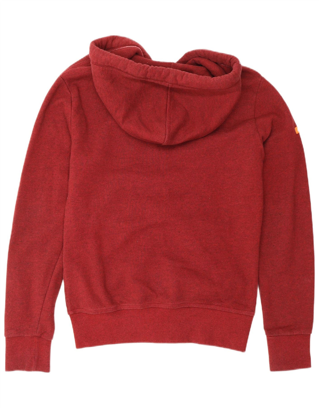 SUPERDRY Herren-Kapuzenpullover mit Reißverschluss, klein, rot gesprenkelte Baumwolle