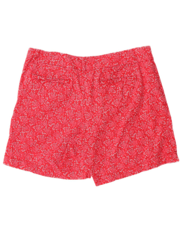 Chaps Damen Chinoshorts US 8 Medium W30 Rot geblümte Baumwolle