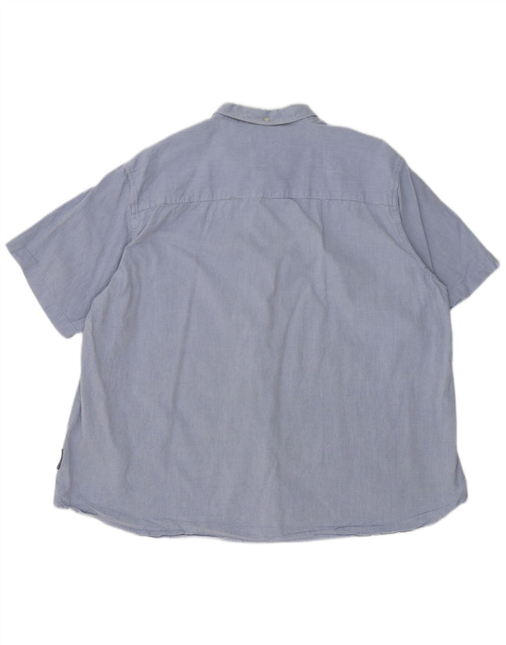 French Connection Herren Kurzarmhemd 2XL Blau Baumwolle