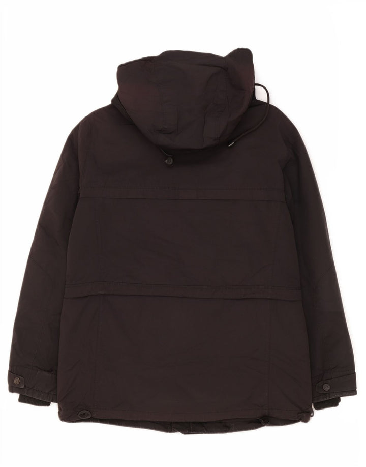Zara Herren-Jacke mit Kapuze, gepolstert, UK 40, Größe L, Schwarz, Polyester