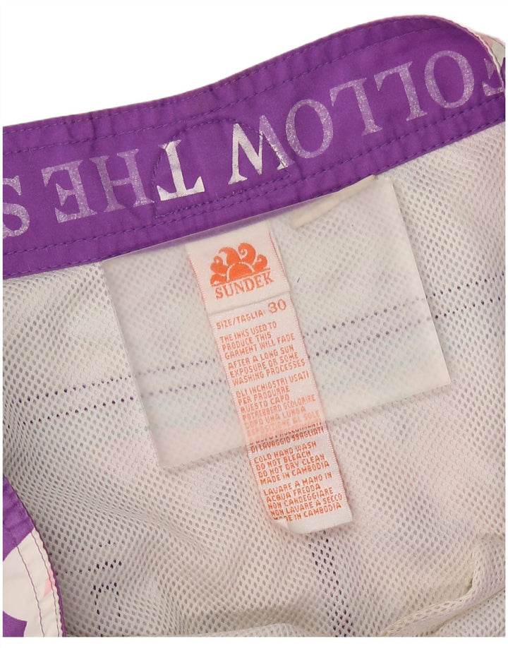 Sundek Damen-Badeshorts, UK 14, Mittelviolett, Blumenmuster, Polyester