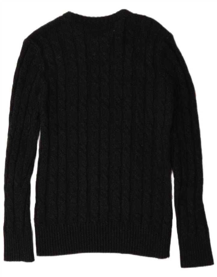 Superdry Herren-Pullover mit U-Boot-Ausschnitt, XL, schwarzes Acryl