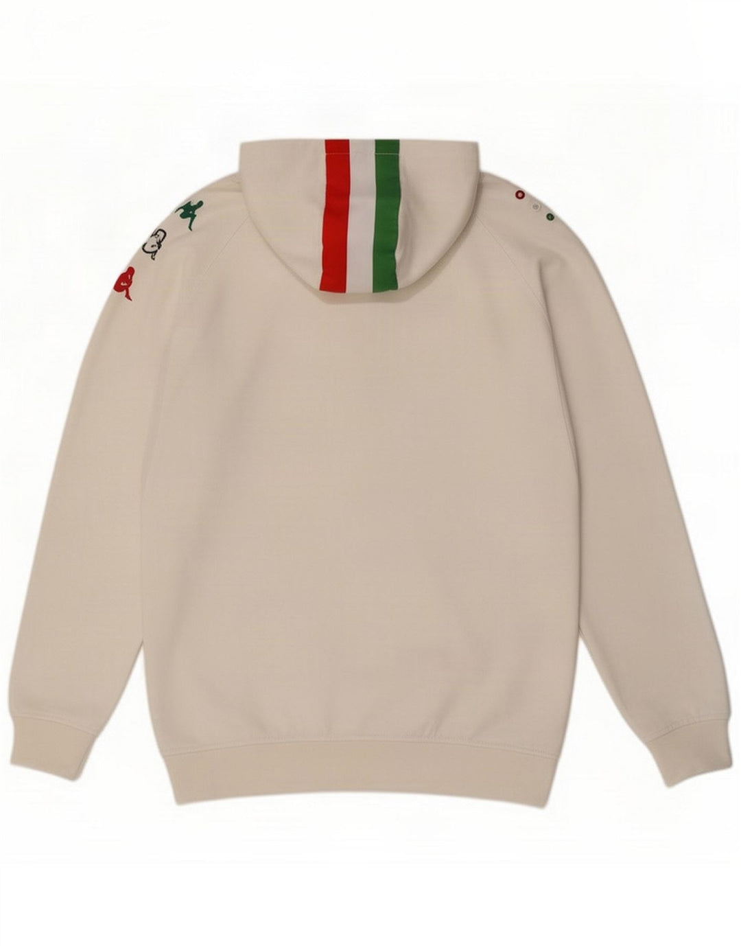 Kappa Mens Graphic Zip Hoodie Sweater 2XL Weiß Polyester