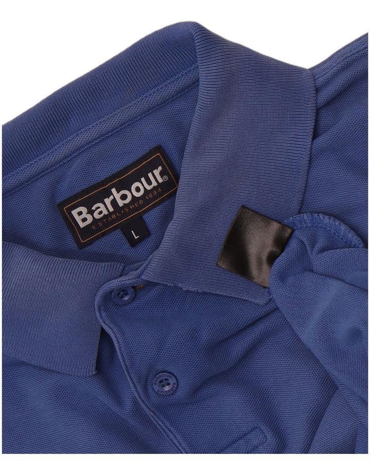 Barbour Herren-Poloshirt, große blaue Baumwolle