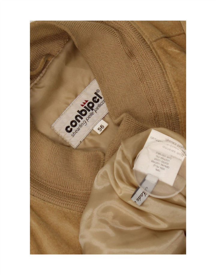Conbipel Herren Wildleder Bomberjacke IT 56 2XL Beige Leder