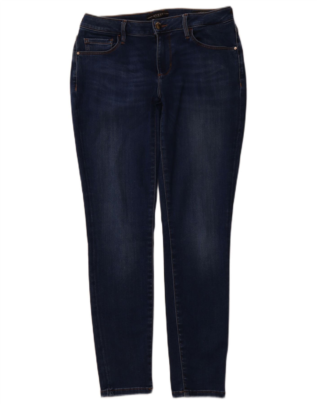 GUESS Damen Annette Skinny Jeans W31 L29 Marineblaue Baumwolle