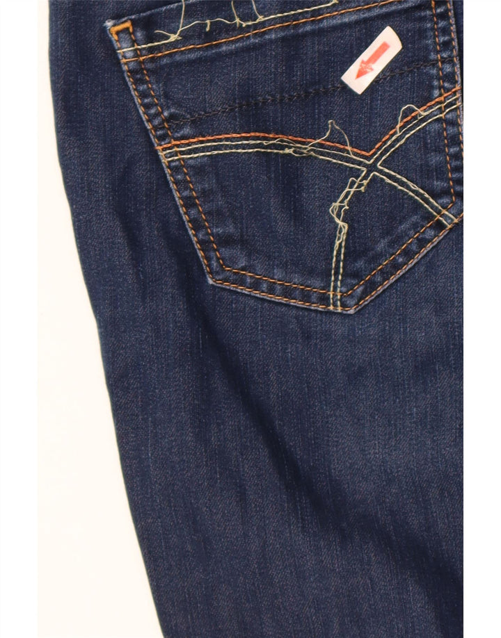 GAS Damen Crop Slim Jeans W29 L24 Blaue Baumwolle