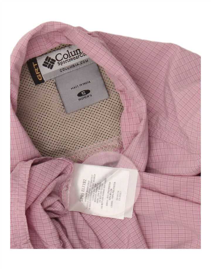 Columbia Damen ärmelloses Hemd UK 10 Small Pink Check Polyester