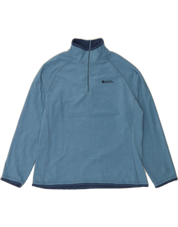 MOUNTAIN WAREHOUSE Womens Zip Neck Fleece Jumper UK 20 2XL Blue Polyester Vintage Mountain Warehouse and Second-Hand Mountain Warehouse from Messina Hembry 