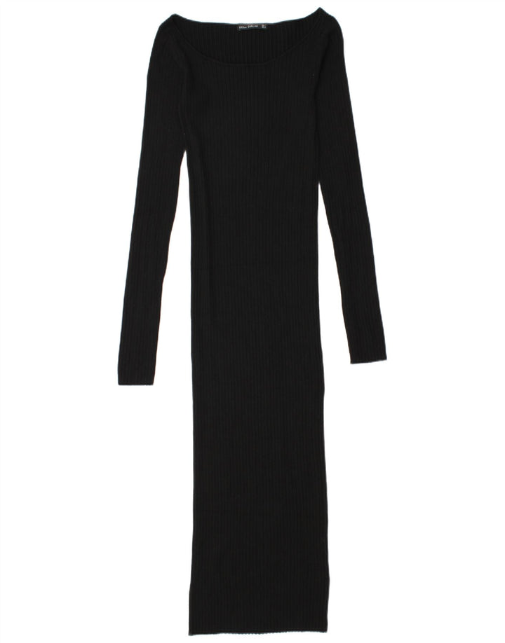 Zara Damen Pulloverkleid UK 8 Small Schwarz
