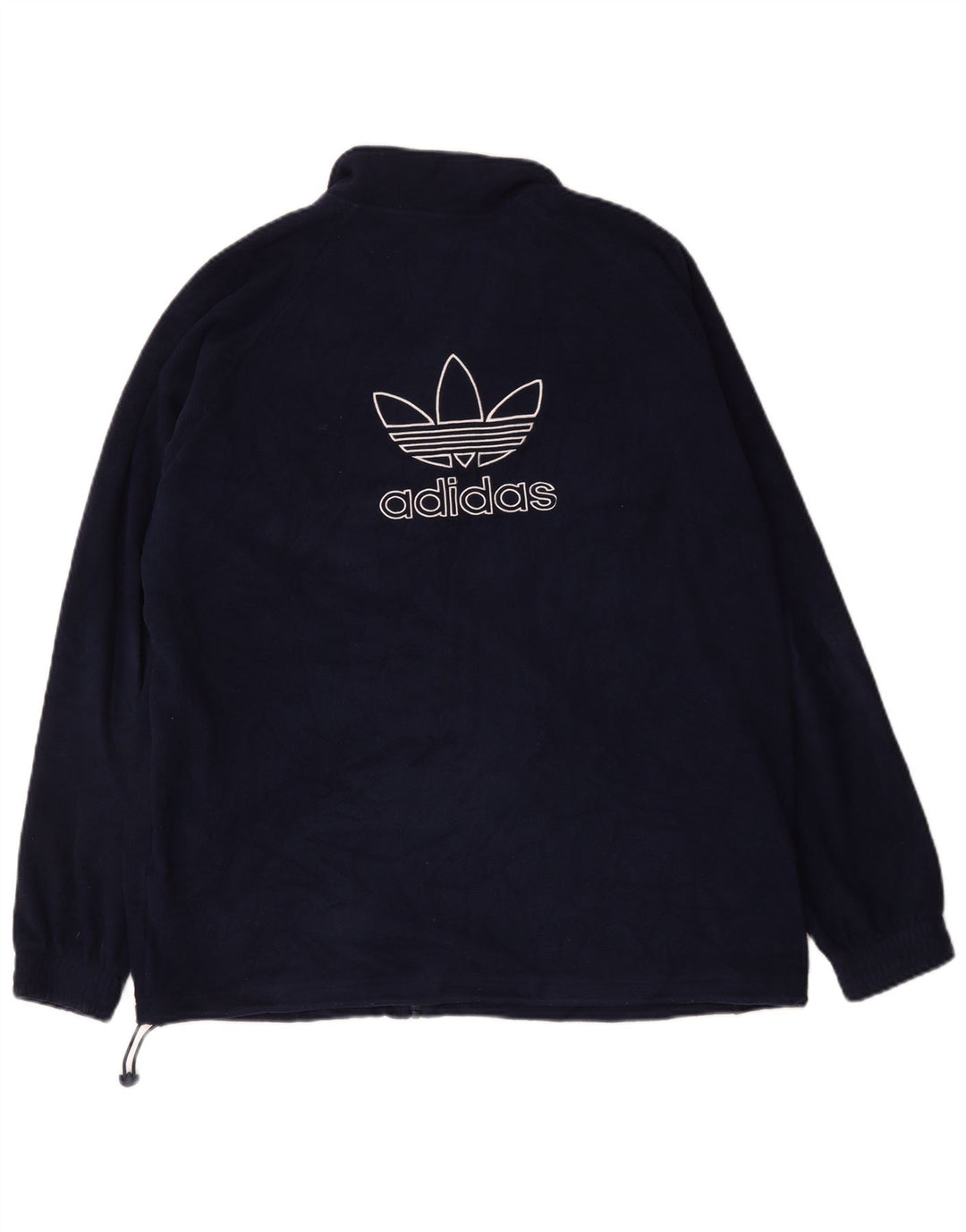 ADIDAS Herren Graphic Fleece Jacke UK 42 XL Marineblau Polyester