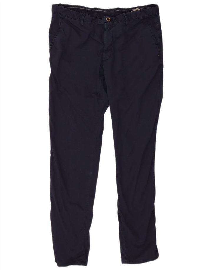 MASSIMO DUTTI Slim Chino-Hose für Herren, EU 46, XL, W36, L32, Marineblau, Baumwolle