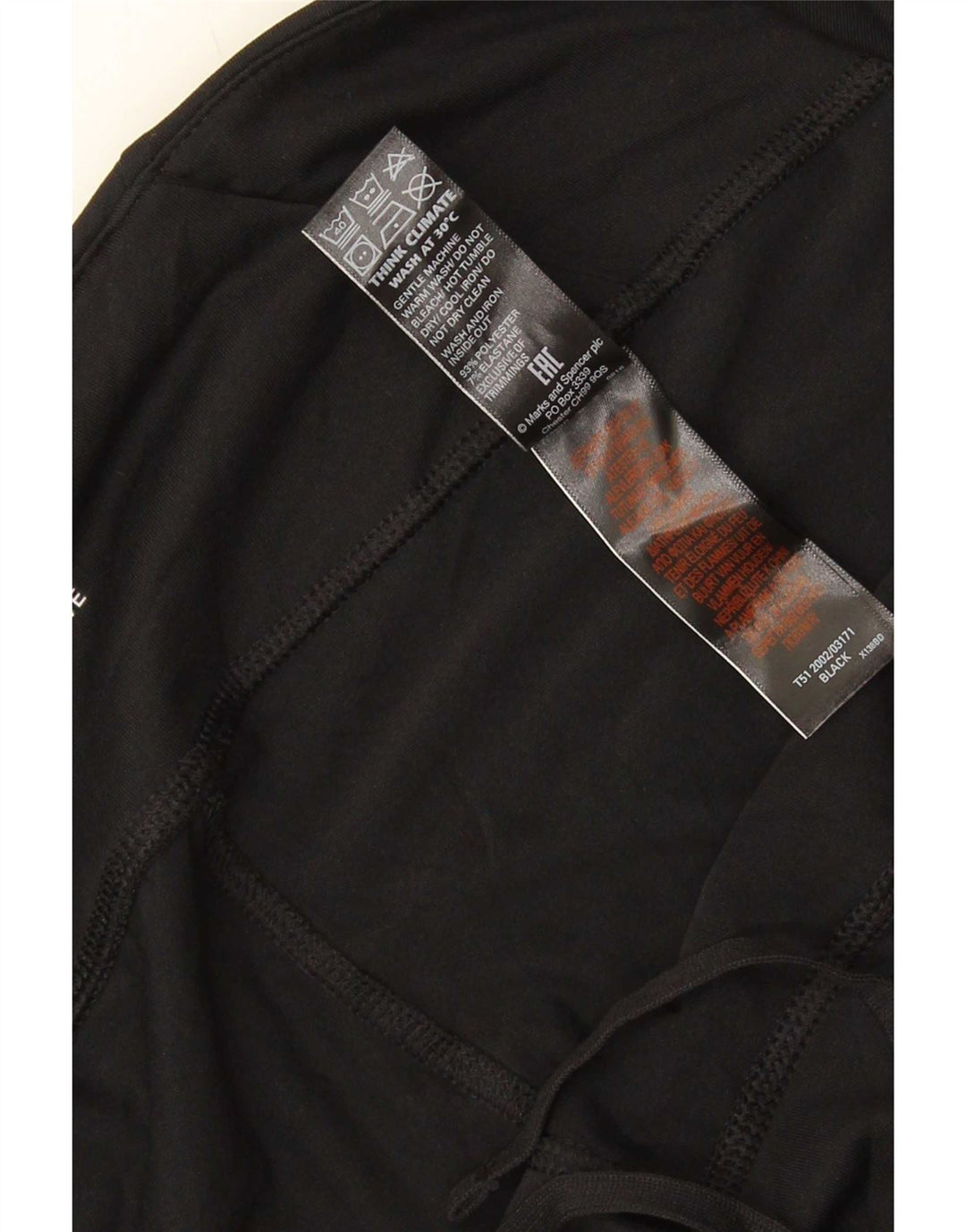 Marks & Spencer Damen Leggings UK 22 3XL Schwarz Polyester