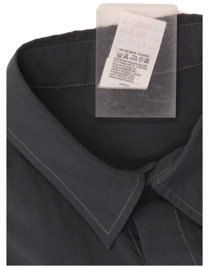 ADIDAS Herren Kurzarmhemd UK 46/48 XL Marineblau Polyester