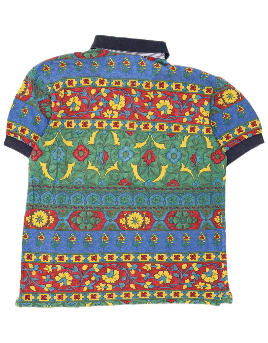 Johnny Lambs Herren-Poloshirt IT 48 Medium Mehrfarbige geometrische Baumwolle