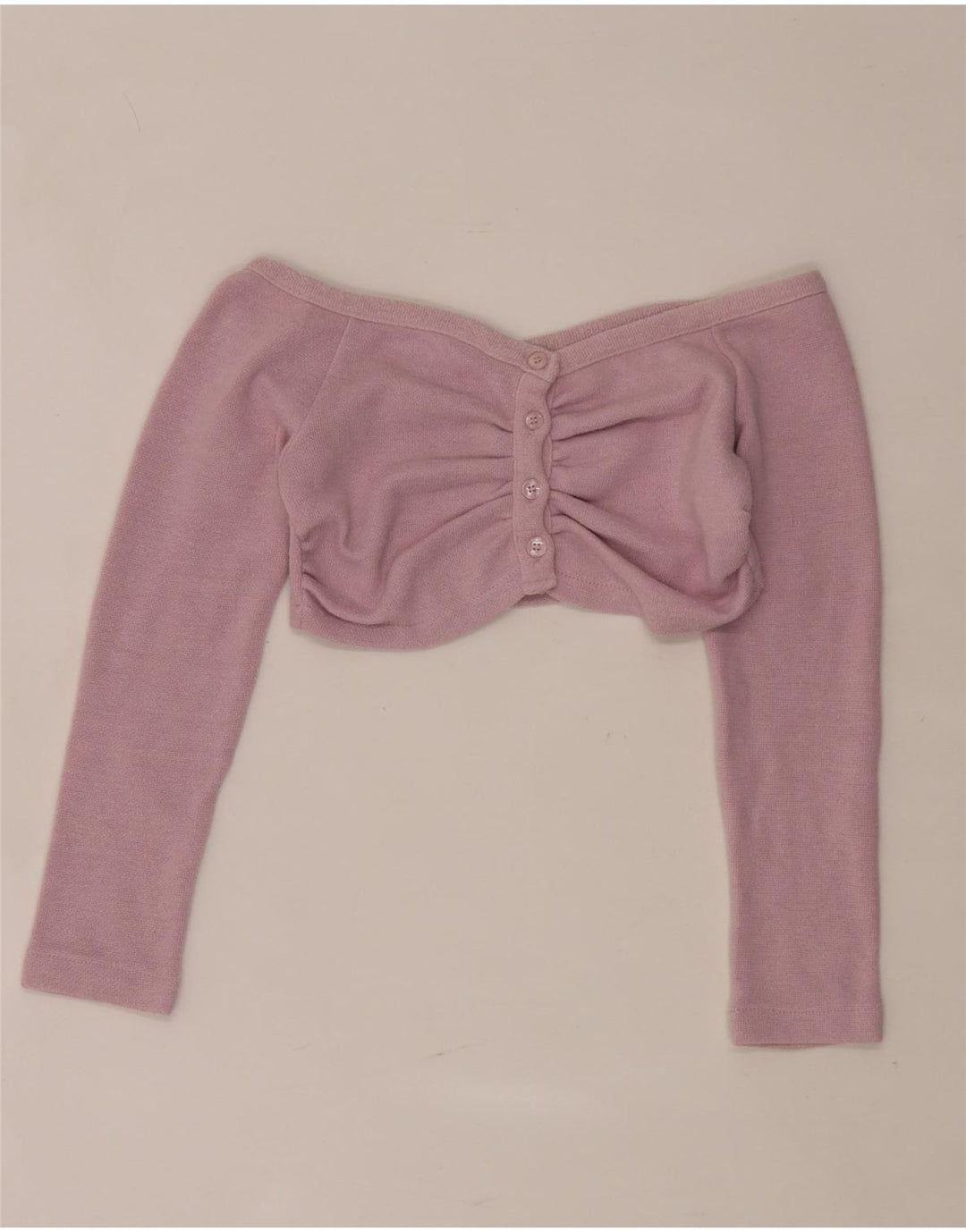 Schulterfreies Crop-Top für Damen von Zara, Größe S, Größe S, Rosa, Polyester
