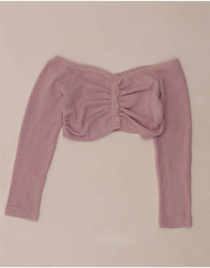 Schulterfreies Crop-Top für Damen von Zara, Größe S, Größe S, Rosa, Polyester