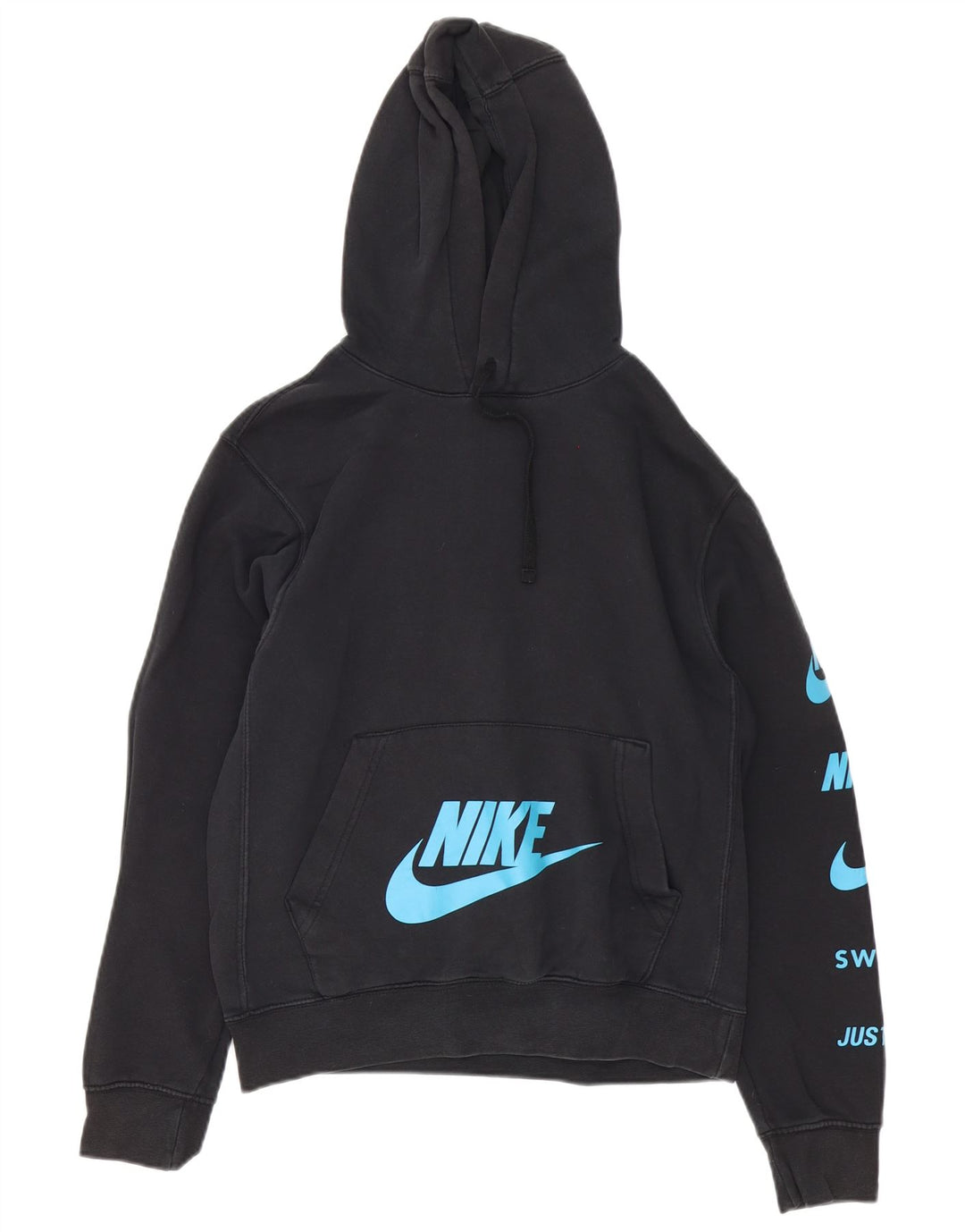 Nike Herren-Kapuzenpullover mit Grafik, Größe S, Schwarz, Baumwolle
