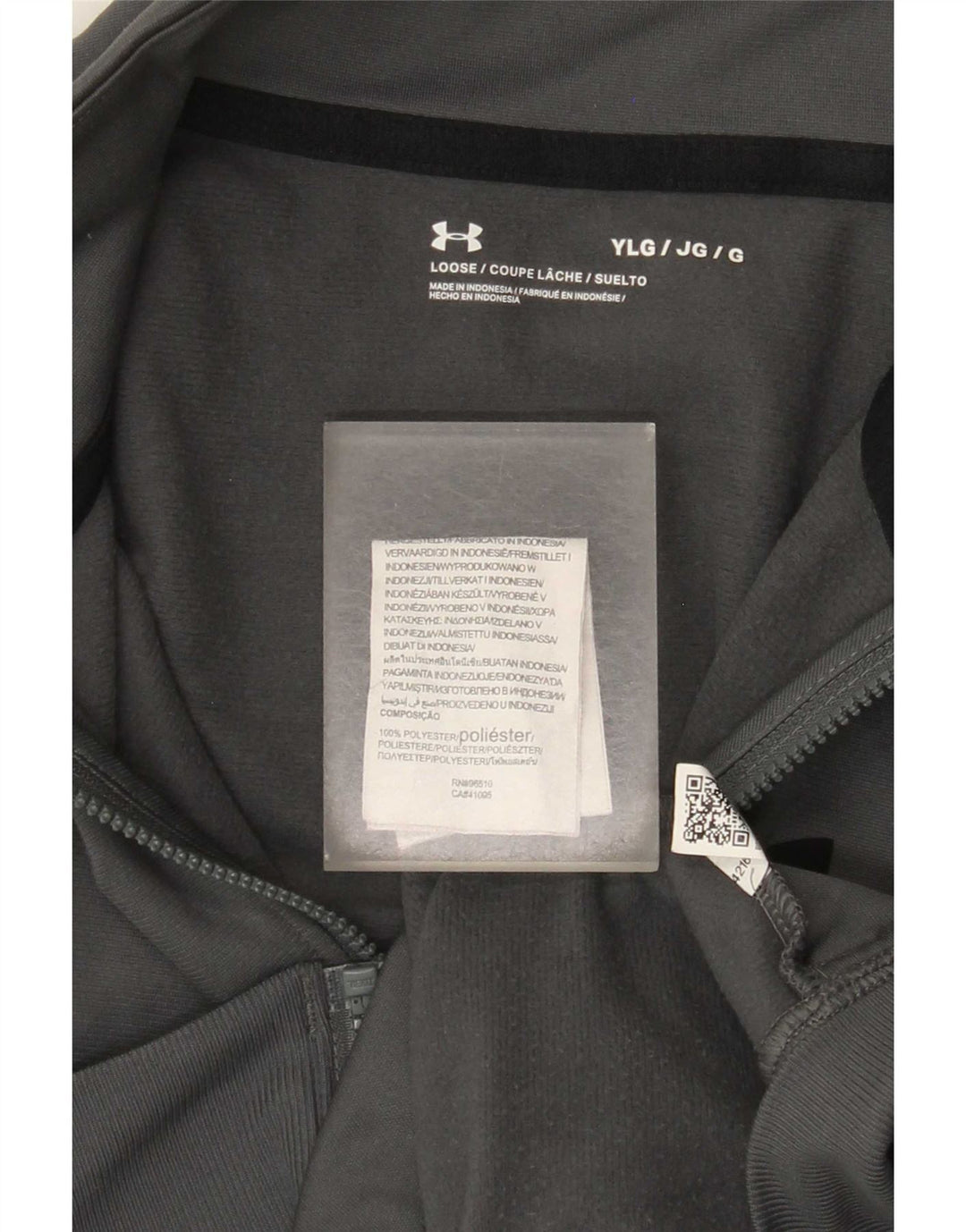 Under Armour Jungen-Trainingsanzug-Top-Jacke, 11–12 Jahre, Größe L, Grau, Farbblock