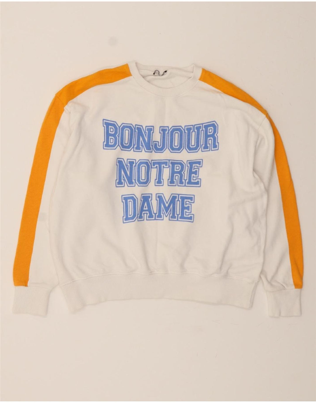 ZARA Womens Oversized Sweatshirt Jumper UK 16 Large White Colourblock Vintage Zara and Second-Hand Zara from Messina Hembry 