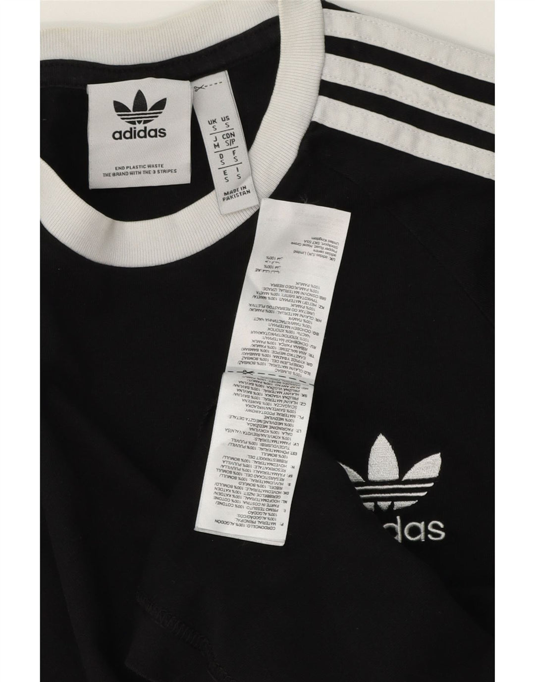 Adidas Herren T-Shirt Top Small Schwarz Baumwolle