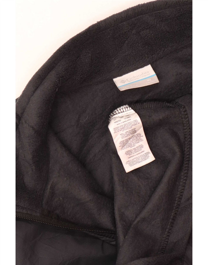 Columbia Jungen-Trainingsanzug-Top-Jacke, 15–16 Jahre, XL, schwarzes Polyester