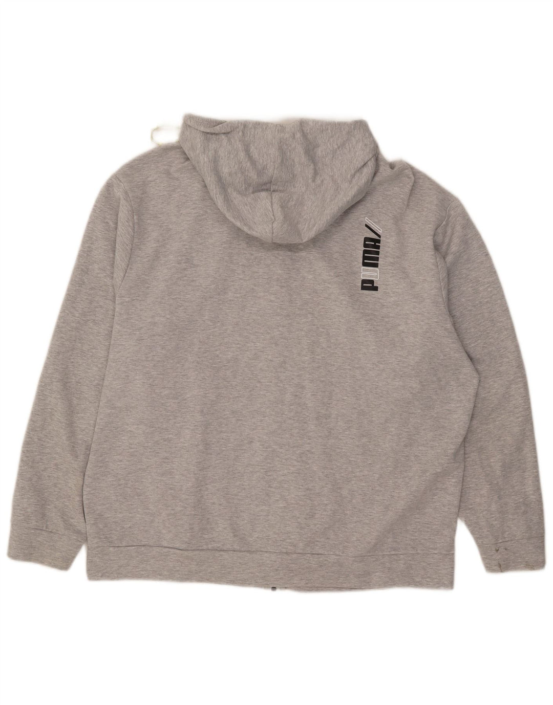 Puma Herren-Kapuzenpullover mit Reißverschluss, XL, graue Baumwolle
