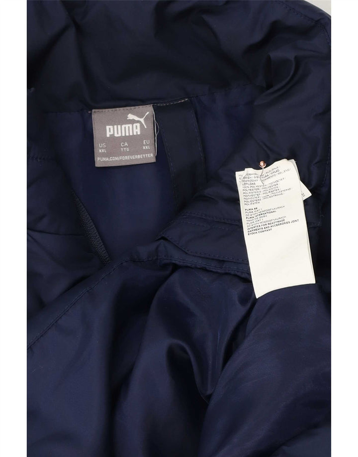 Puma Herren Wattierte Jacke UK 44 2XL Marineblau Polyester