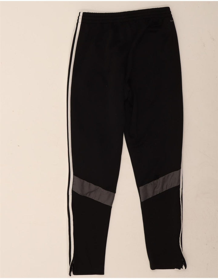 Adidas Damen-Trainingshose UK 12 Mittelschwarzes Colourblock-Polyester