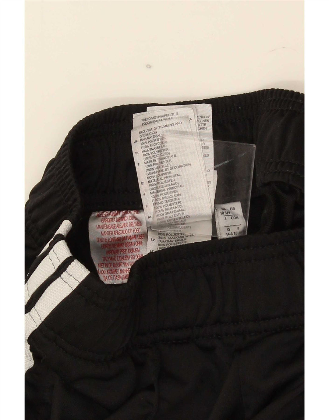 Adidas Trainingshose für Jungen, 10–11 Jahre, schwarzes Polyester