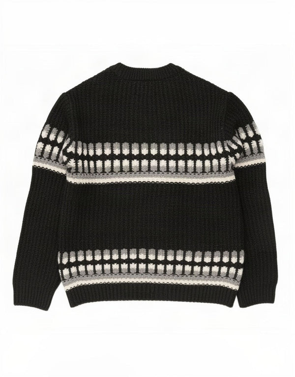 Zara Rollkragenpullover für Jungen, 13–14 Jahre, graues Fair-Isle-Acryl