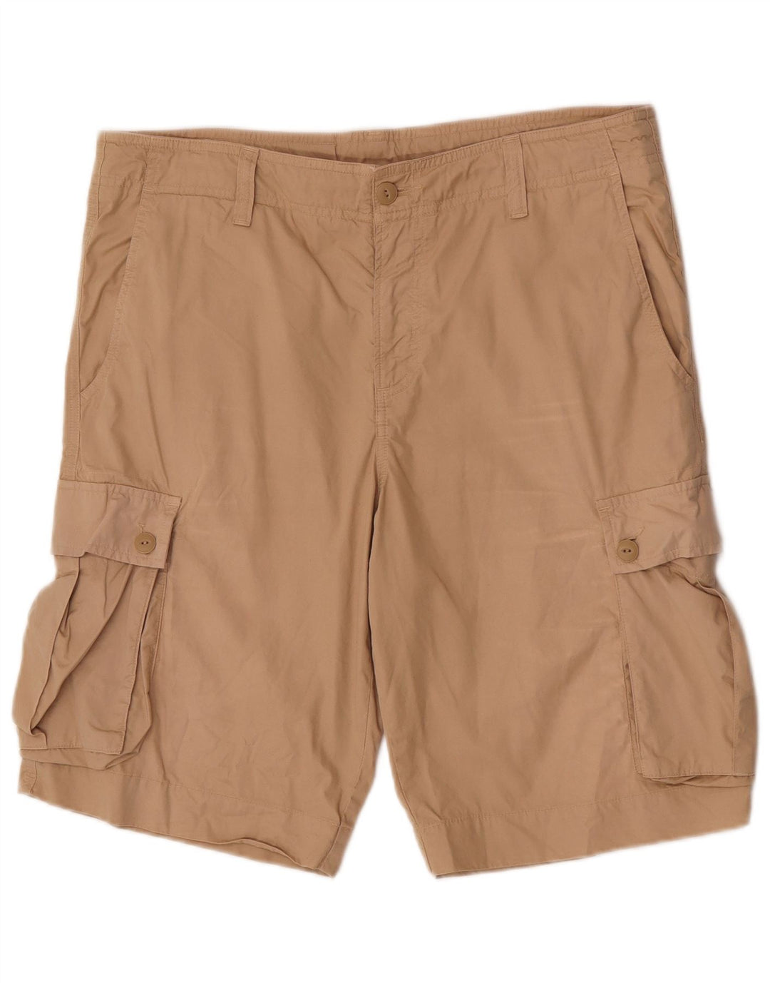 Lacoste Herren-Cargo-Shorts, Größe 44, groß, W34, beige Baumwolle