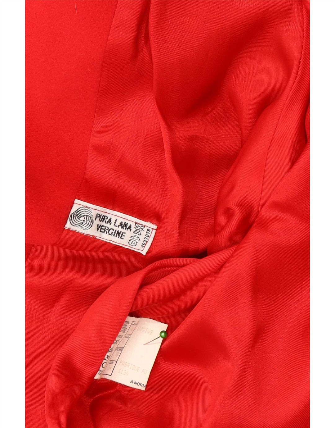 Vintage Damen Übergroßer Mantel IT 44 Mittelrote Wolle