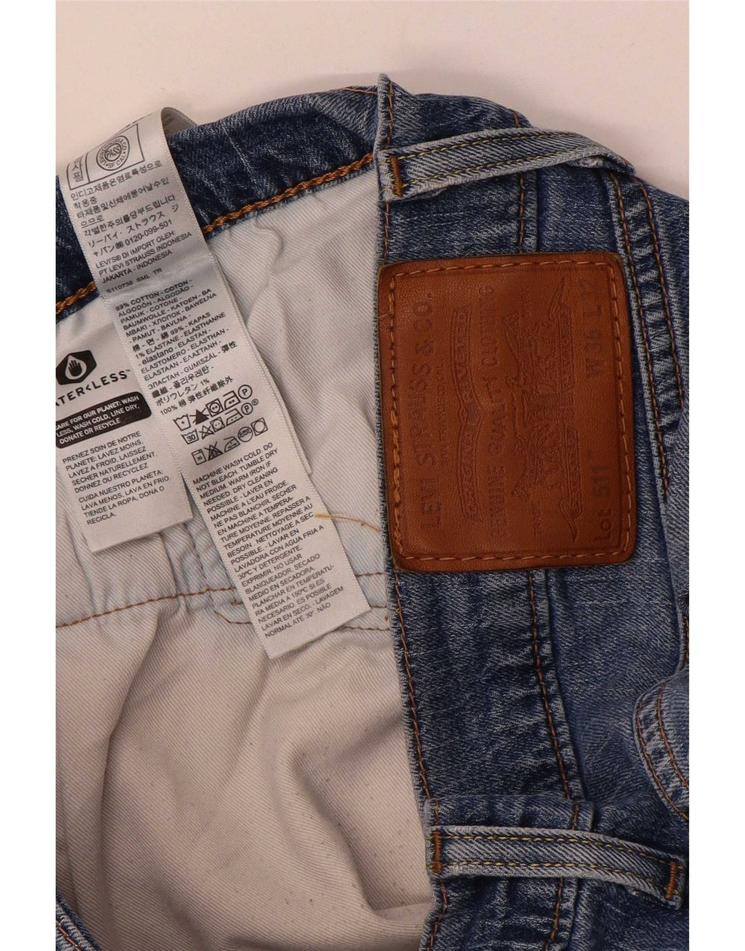 Levi's Herren 511 Slim Jeans W36 L32 Blaue Baumwolle