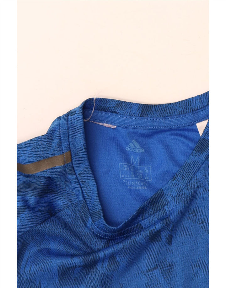 Adidas Climacool T-Shirt für Jungen, 11–12 Jahre, mittelblau, geometrisch