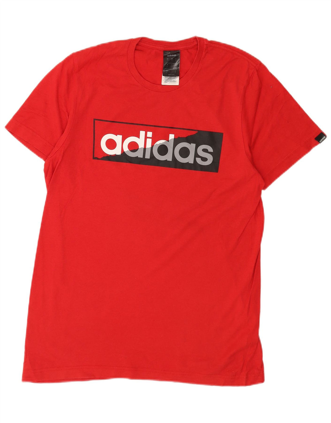 Adidas Herren Grafik T-Shirt Top Small Rot Baumwolle