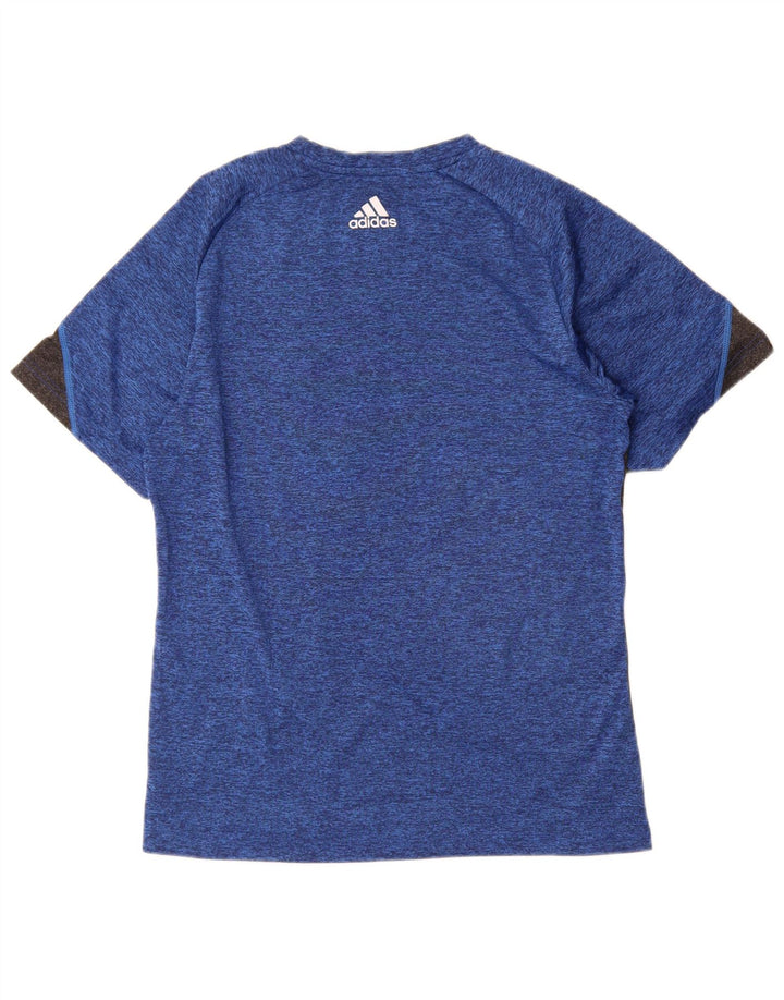 Adidas Herren Climacool Graphic T-Shirt Top Mittelblaues Colourblock-Polyester