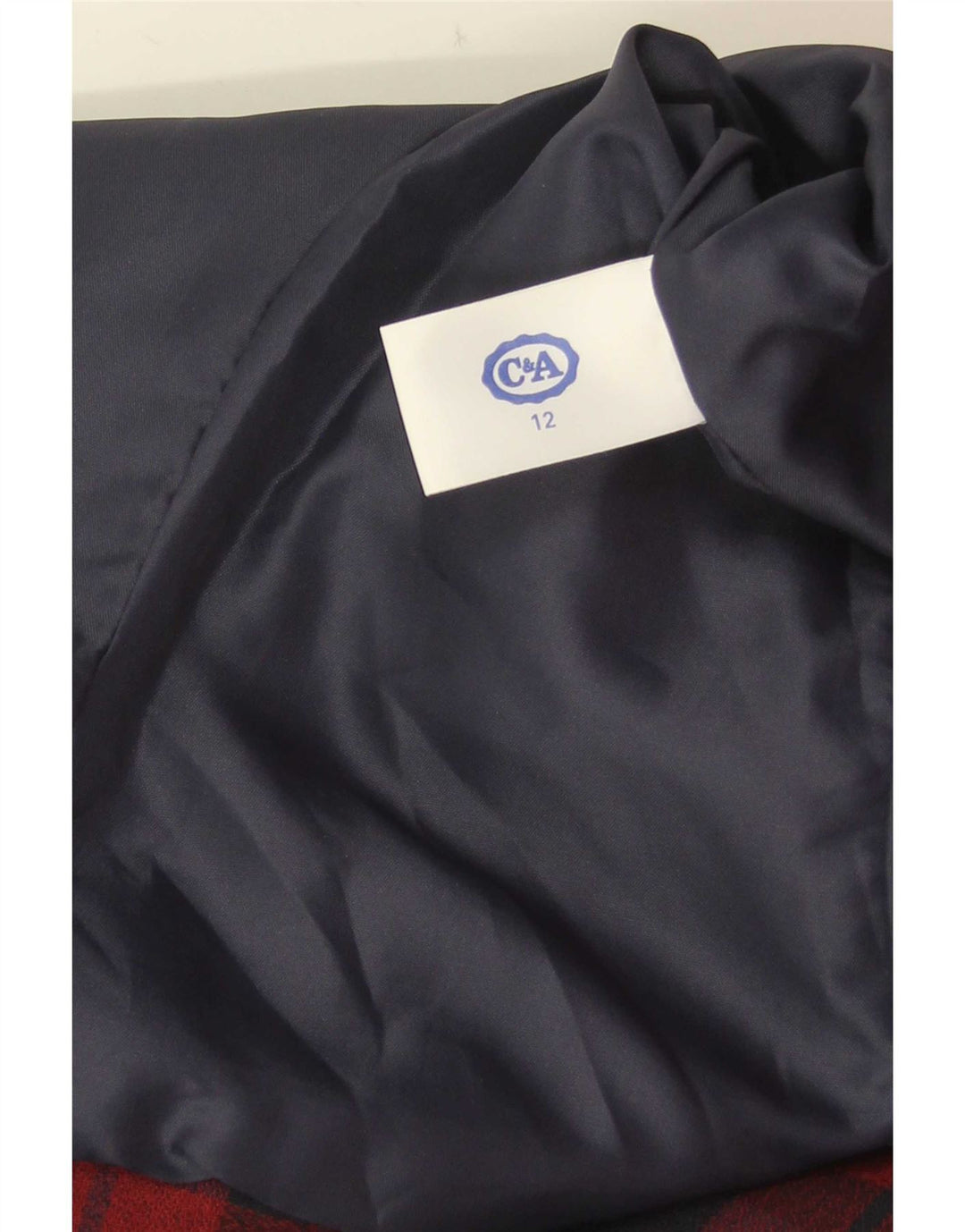 C & A 4-Knopf-Blazer für Mädchen, 11–12 Jahre, rot kariert, Polyester