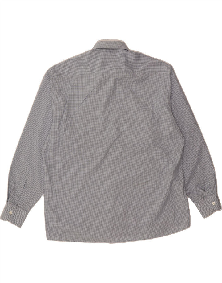 PIERRE CARDIN Mens Shirt Size 44 XL Blue Check Cotton Vintage Pierre Cardin and Second-Hand Pierre Cardin from Messina Hembry 