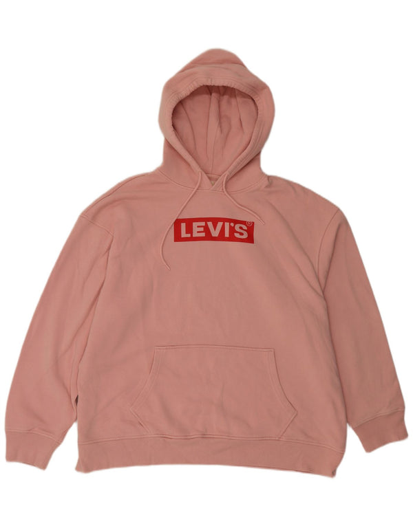 Levi's Damen Graphic Relaxed Fit Hoodie Pullover UK 18 XL Rosa Baumwolle