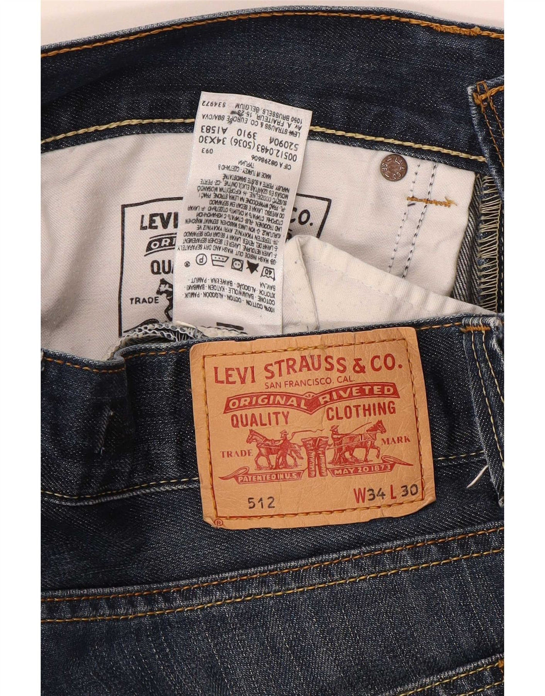 Levi's Herren 512 Bootcut Jeans W34 L29 Blau