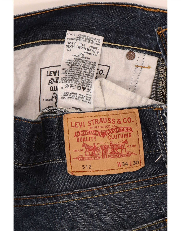 Levi's Herren 512 Bootcut Jeans W34 L29 Blau