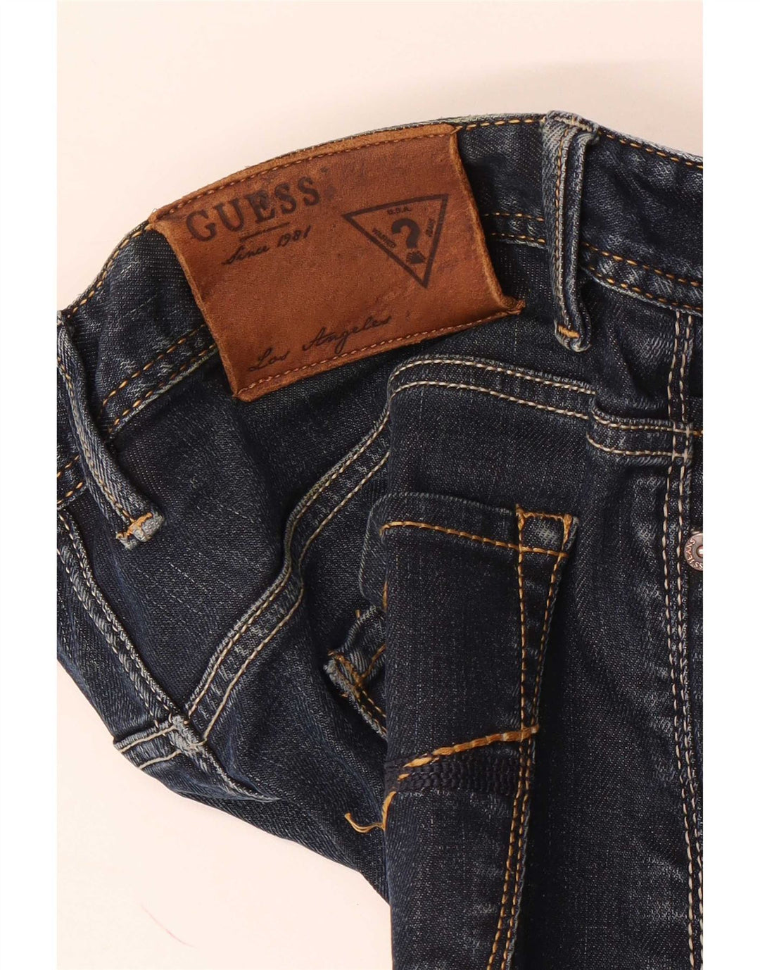 Guess Herren Rebel Straight Regular Kurz geschnittene Jeans W30 L25 Marineblau