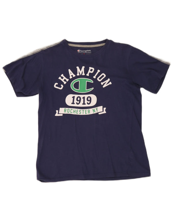 Champion T-Shirt mit Grafik für Jungen, 13–14 Jahre, XL, Marineblau, Farbblock