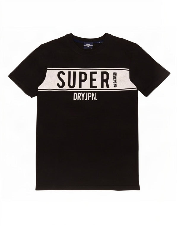 Superdry Herren T-Shirt mit Grafik, Größe S, Schwarz, Farbblock
