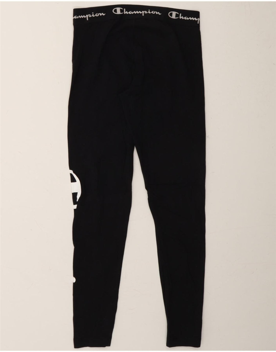 CHAMPION Womens Graphic Leggings UK 8 Small  Black Cotton Vintage Champion and Second-Hand Champion from Messina Hembry 