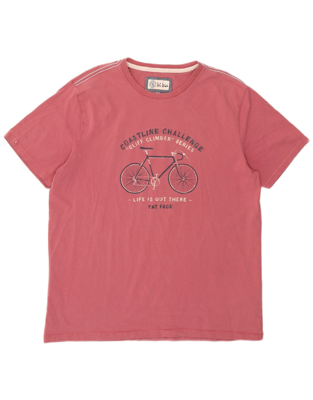 Fat Face Herren-T-Shirt mit Grafik, Größe L, aus roter Baumwolle