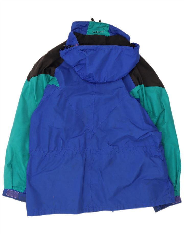 Columbia Herren-Skijacke mit Kapuze, übergroß, UK 38, mittelblau, Farbblock